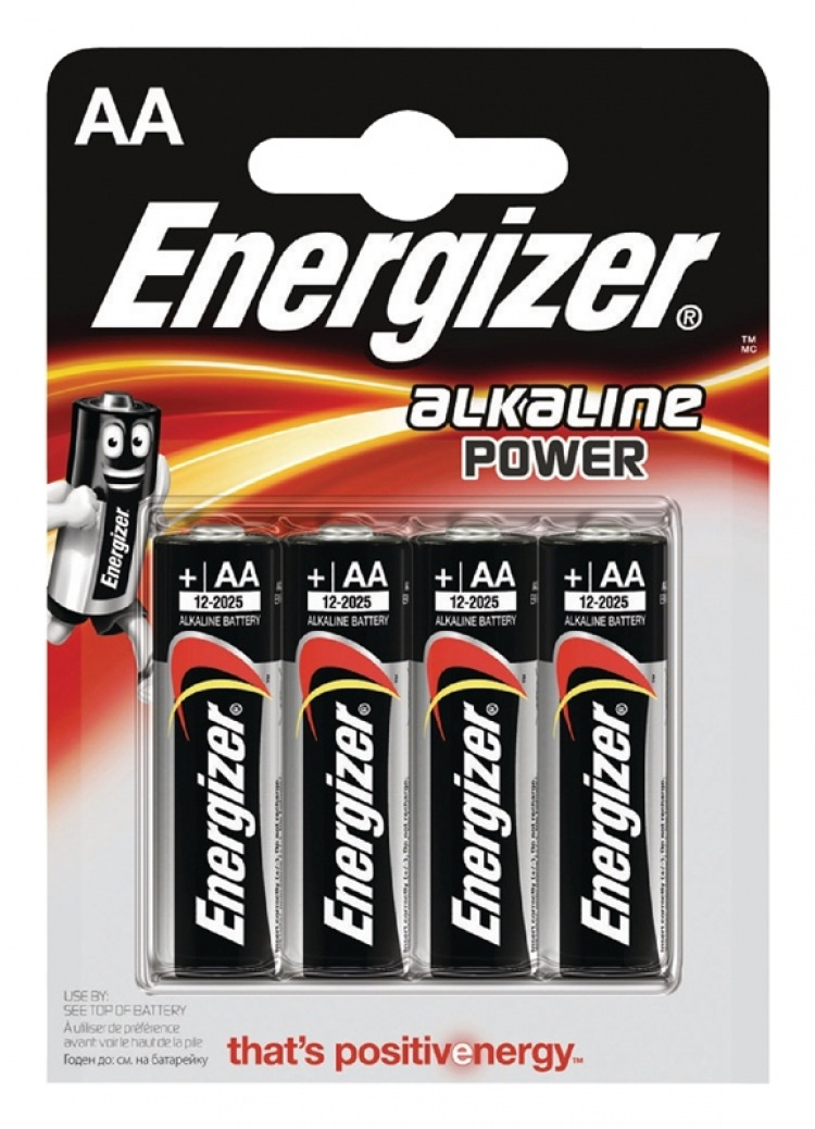 Energizer Alkaline Battery AA | 1.5 V DC | 4-Blister Energizer Alkaline Battery AA | 1.5 V DC | 4-Blister