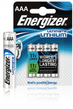 Energizer Lithium Battery AAA | 1.5 V DC | 1250 mAh | 4-Blister | Silver Energizer Lithium Battery AAA | 1.5 V DC | 1250 mAh | 4-Blister | Silver