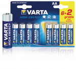 Varta Alkaline Battery AA 1.5 V High Energy 8-Promotional Blister Varta Alkaline Battery AA 1.5 V High Energy 8-Promotional Blister