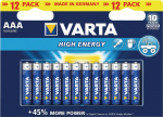 Varta Alkaline Battery AAA 1.5 V High Energy 12-Pack