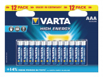 Varta Alkaline Battery AAA 1.5 V High Energy 12-Pack