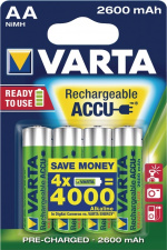 Varta Rechargeable NiMH Battery AA | 1.2 V DC | 2500 mAh | 4-Blister Card