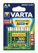 Varta Rechargeable NiMH Battery AA | 1.2 V DC | 2500 mAh | 4-Blister Card