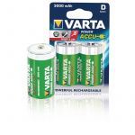 Varta Rechargeable NiMH Battery D | 1.2 V DC | 3000 mAh | Precharged | 2-Blister | HR20 | Green / Yellow Varta Rechargeable NiMH Battery D | 1.2 V DC | 3000 mAh | Precharged | 2-Blister | HR20 | Green / Yellow