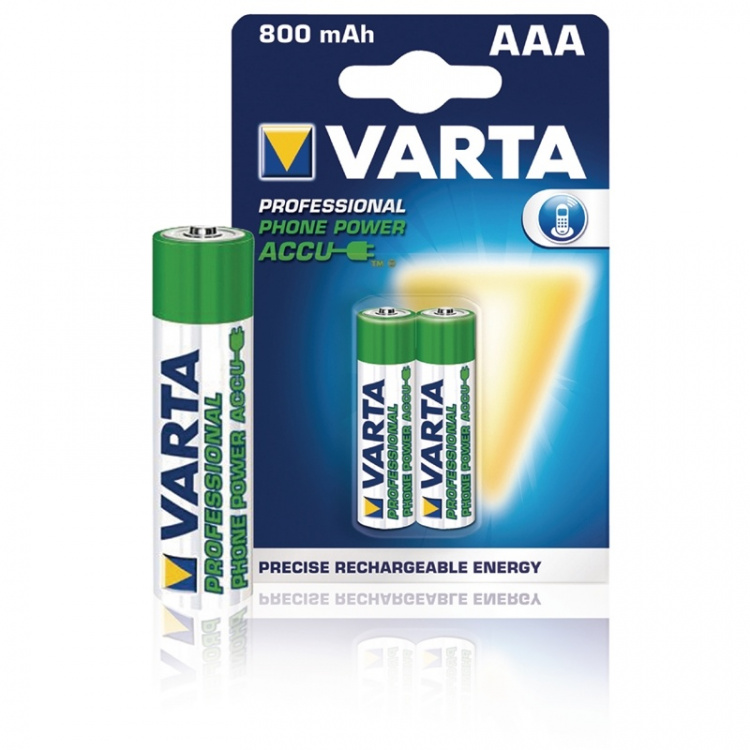 Varta Rechargeable NiMH Battery AAA | 1.2 V DC | 750 mAh | Precharged | 2-Blister Card