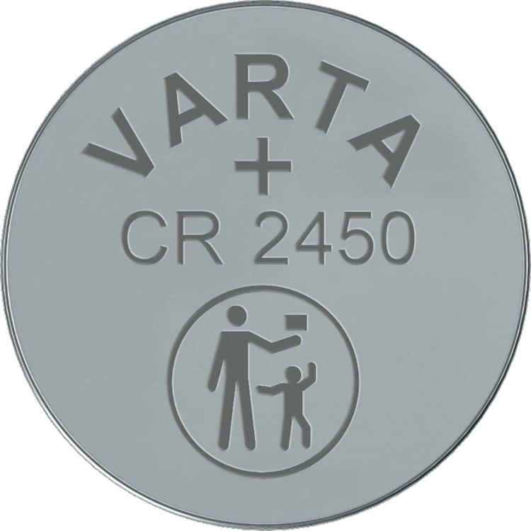 Varta Lithium Button Cell Battery CR2450 | 3 V DC | 570 mAh | 1-Blister | Silver Varta Lithium Button Cell Battery CR2450 | 3 V DC | 570 mAh | 1-Blister | Silver