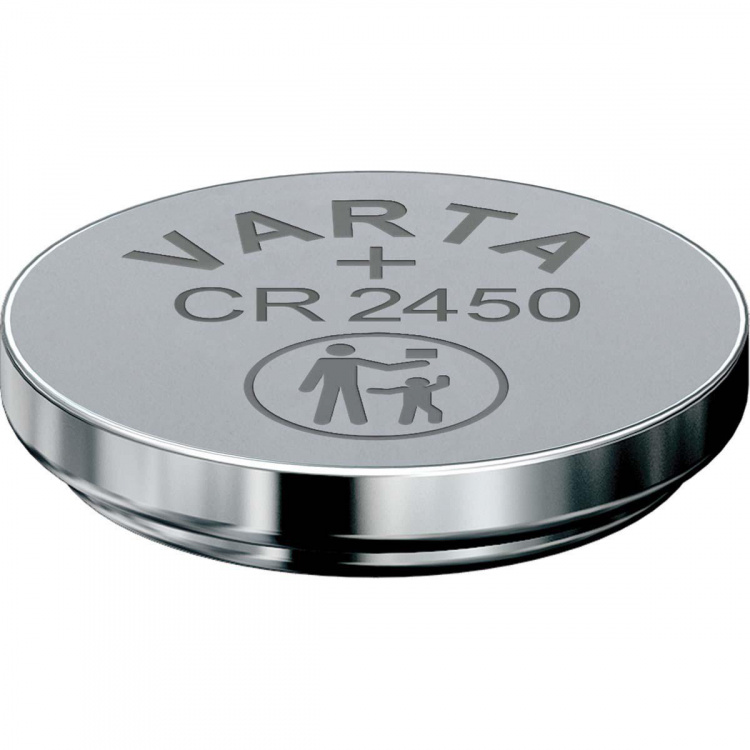 Varta Lithium Button Cell Battery CR2450 | 3 V DC | 570 mAh | 1-Blister | Silver Varta Lithium Button Cell Battery CR2450 | 3 V DC | 570 mAh | 1-Blister | Silver
