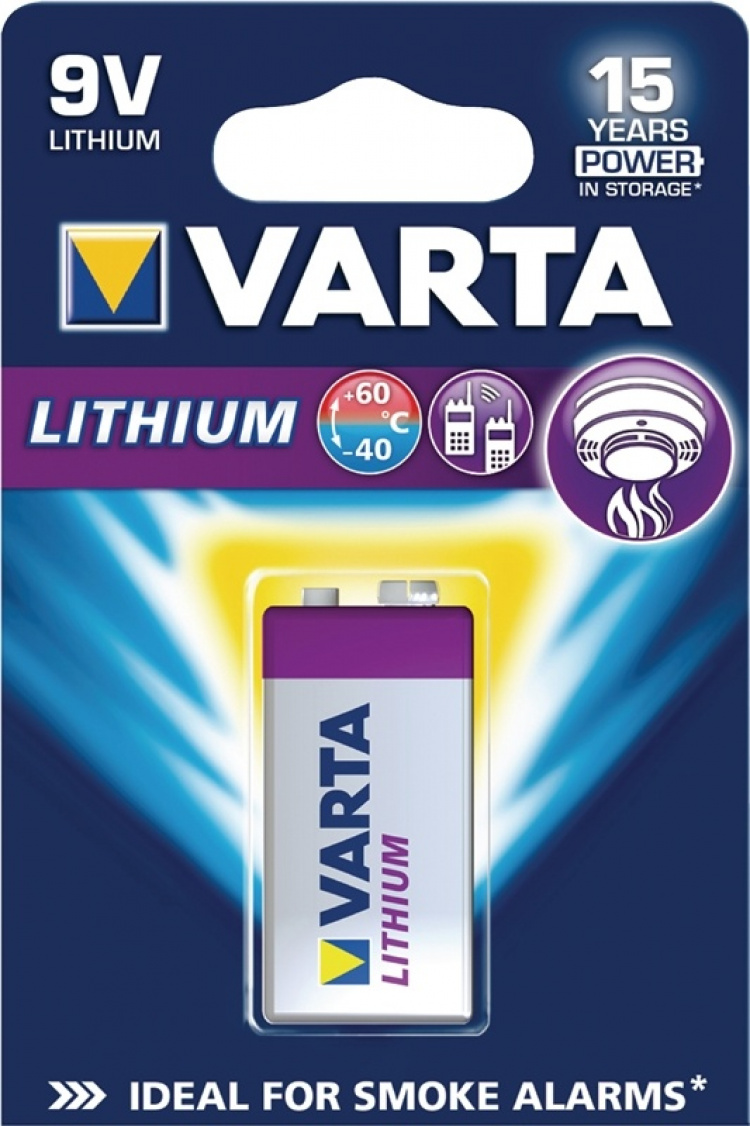 Varta Lithium Battery 9 V | 1200 mAh | 1-Blister Varta Lithium Battery 9 V | 1200 mAh | 1-Blister
