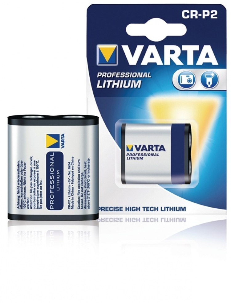 Varta CR P2 (6204) Battery, 1 pc. blister Photo lithium battery, 6 V Varta CR P2 (6204) Battery, 1 pc. blister Photo lithium battery, 6 V