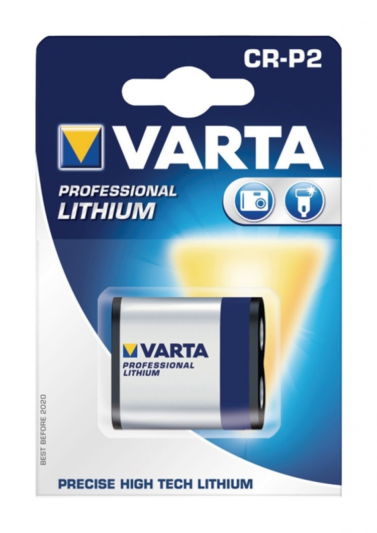 Varta CR P2 (6204) Battery, 1 pc. blister Photo lithium battery, 6 V Varta CR P2 (6204) Battery, 1 pc. blister Photo lithium battery, 6 V