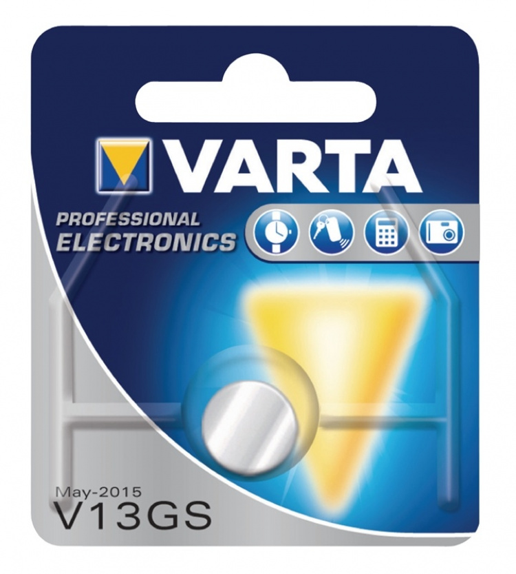 Varta Silver-Oxide Battery SR44 | 1.55 V DC | 155 mAh | 1-Blister | Watch | Silver Varta Silver-Oxide Battery SR44 | 1.55 V DC | 155 mAh | 1-Blister | Watch | Silver
