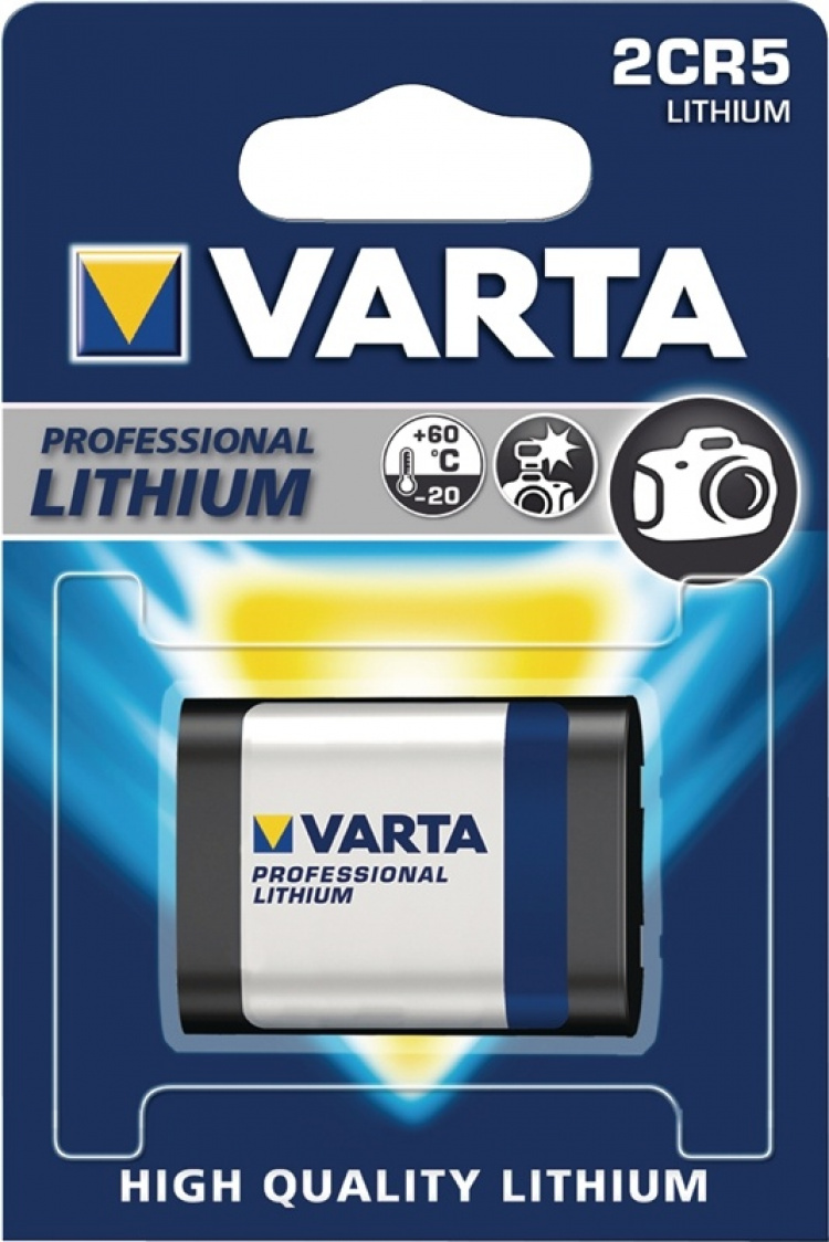 Varta Lithium Battery 2CR5 | 6 V DC | 1400 mAh | 1-Blister | Grey / Silver Varta Lithium Battery 2CR5 | 6 V DC | 1400 mAh | 1-Blister | Grey / Silver