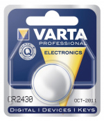 Varta CR2430 (6430) Battery, 1 pc. blister lithium button cell, 3 V Varta CR2430 (6430) Battery, 1 pc. blister lithium button cell, 3 V