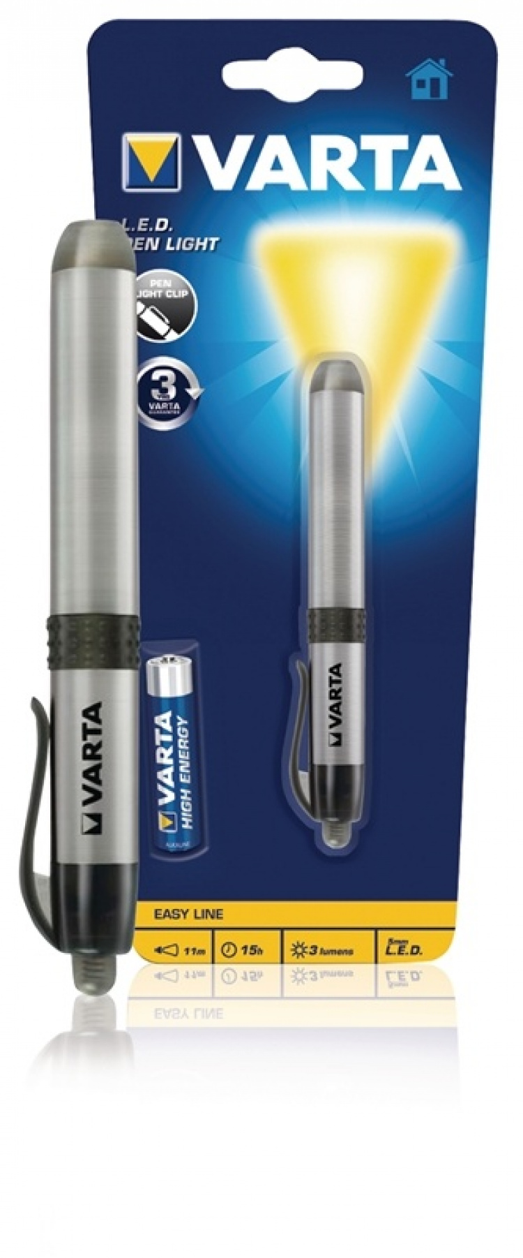 Varta LED Torch 3 lm Silver