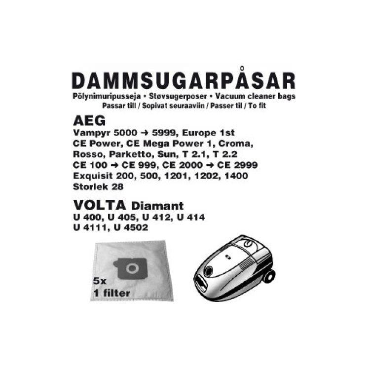 Champion Dammpåsar AEG/Volta, 5st