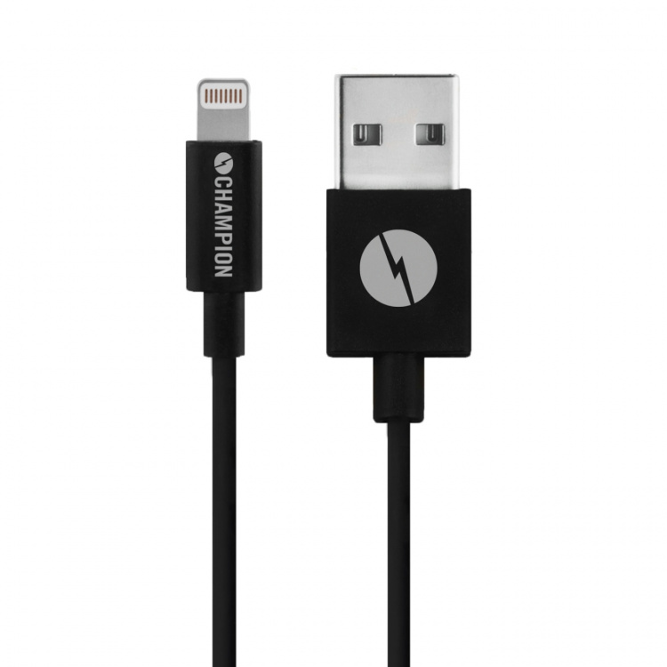 Champion USB-A to Lightning Cable 1m Black