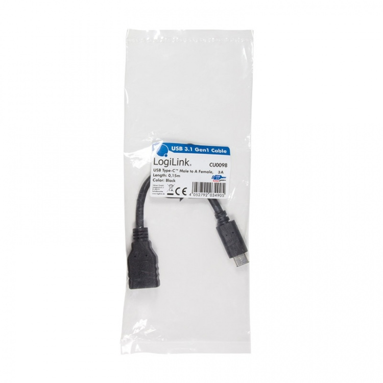 LogiLink USB 3.1 USB-C Ha -> USB-A Ho LogiLink USB 3.1 USB-C Ha -> USB-A Ho