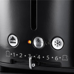 Russell Hobbs Brödrost 2 skivors Retro Svart