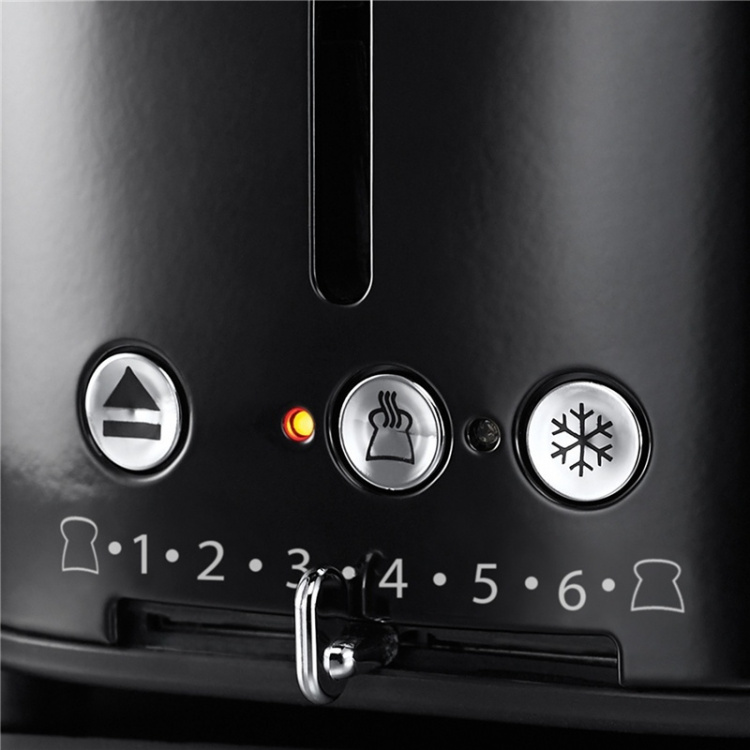 Russell Hobbs Brödrost 2 skivors Retro Svart