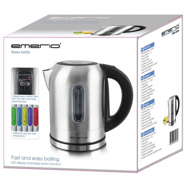 Emerio Vattenkokare 1,7L Temp Instäl