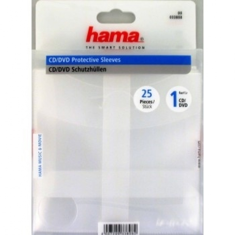 Hama CD/DVD Protective Sleeves 25, transparent