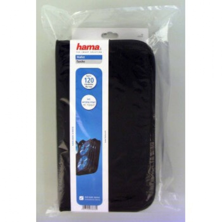 Hama CD/DVD/Blu-ray Wallet 120, bl ack