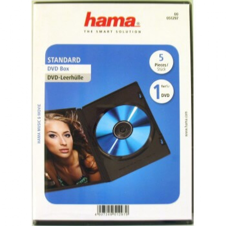 Hama ard DVD Jewel Case, pack of 5, black
