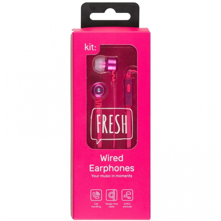 KITSOUND FRESH Headphone Ribbon 3,5mm In-Ear Pink