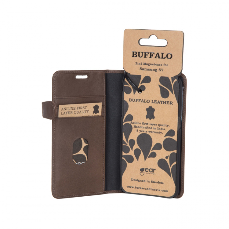 Buffalo Wallet Case Brown - Samsung S7