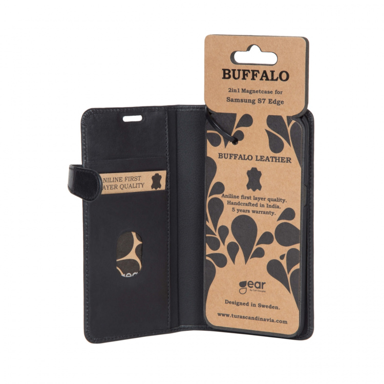 Buffalo Wallet Case Black - Samsung S7 Edge