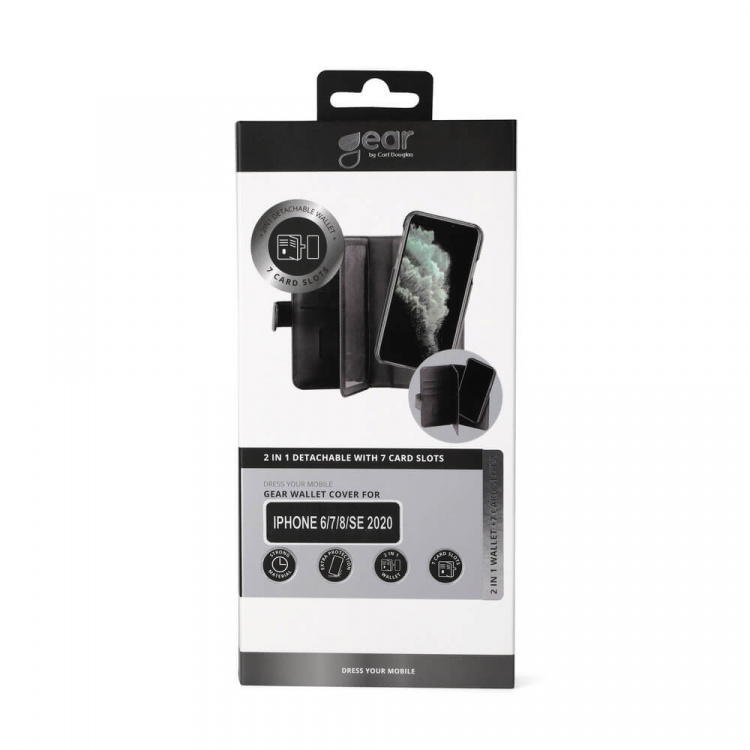 Gear Wallet Case Black - iPhone 6/7/8/SE Gear Wallet Case Black - iPhone 6/7/8/SE