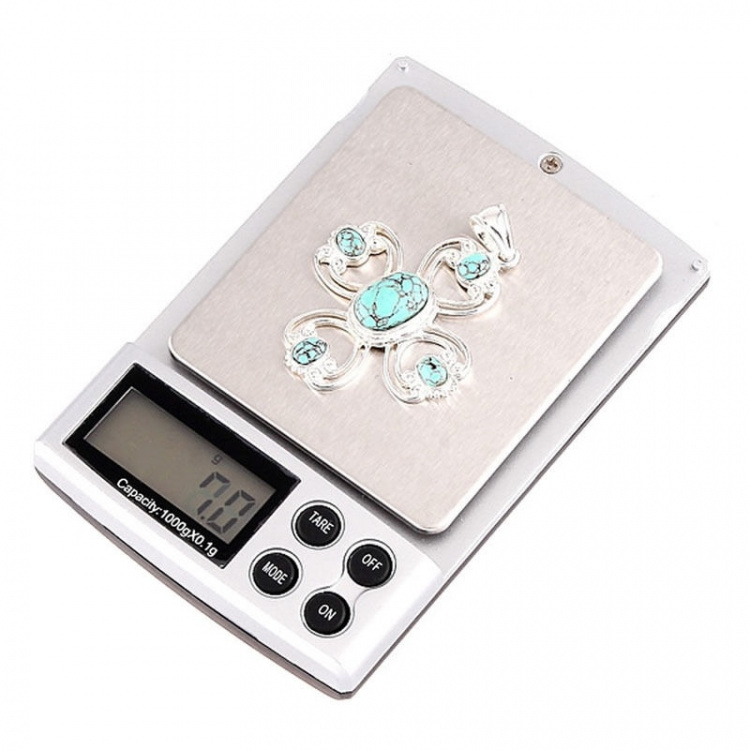 Pocket-sized digital scale, up to 1000 grams, backlit Pocket-sized digital scale, up to 1000 grams, backlit