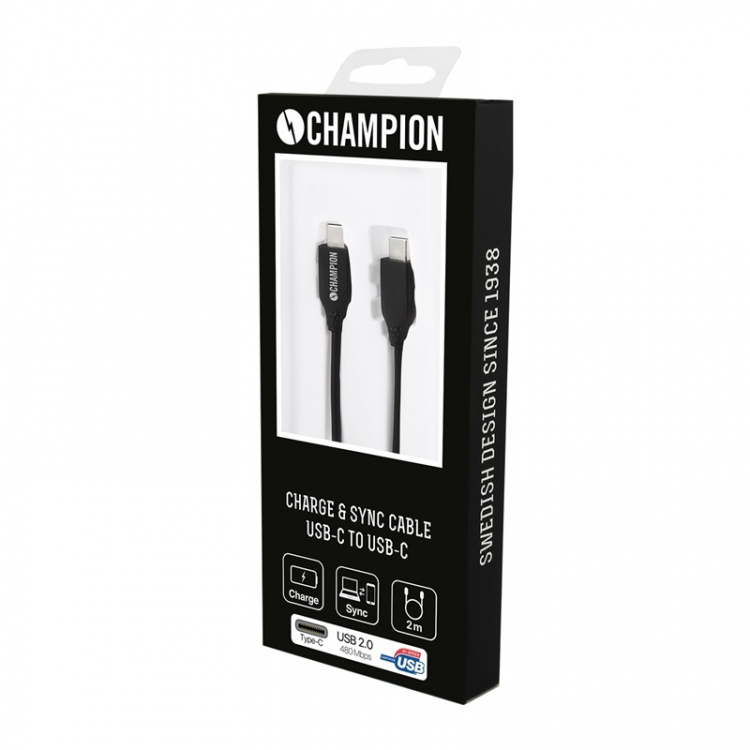 Champion USB 2.0 C till C, 2m