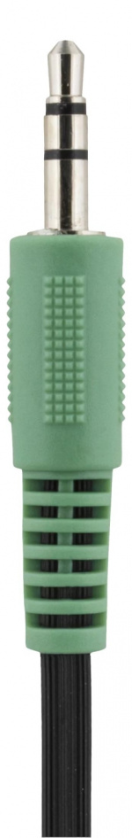 DELTACO hörlurar med volymkontroll 2,5m kabel, svart/guld