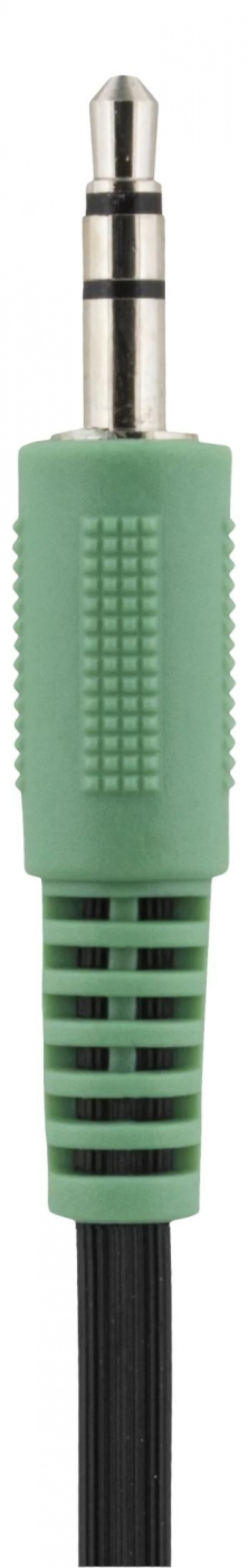 DELTACO hörlurar med volymkontroll 2,5m kabel, svart/guld