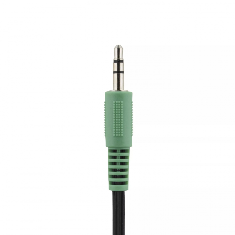 DELTACO hörlurar med volymkontroll 2,5m kabel, svart/guld