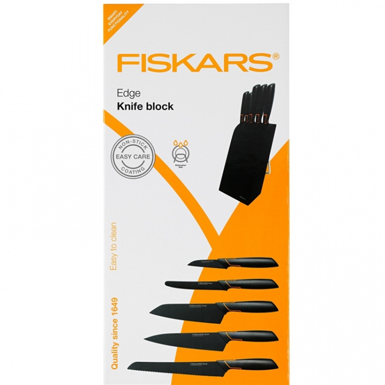 Fiskars Knivblock Edge med 5 knivar Fiskars Knivblock Edge med 5 knivar