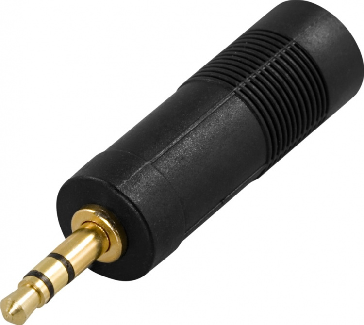 DELTACO multimediaadapter 6,3mm ho - 3,5mm stereo ha