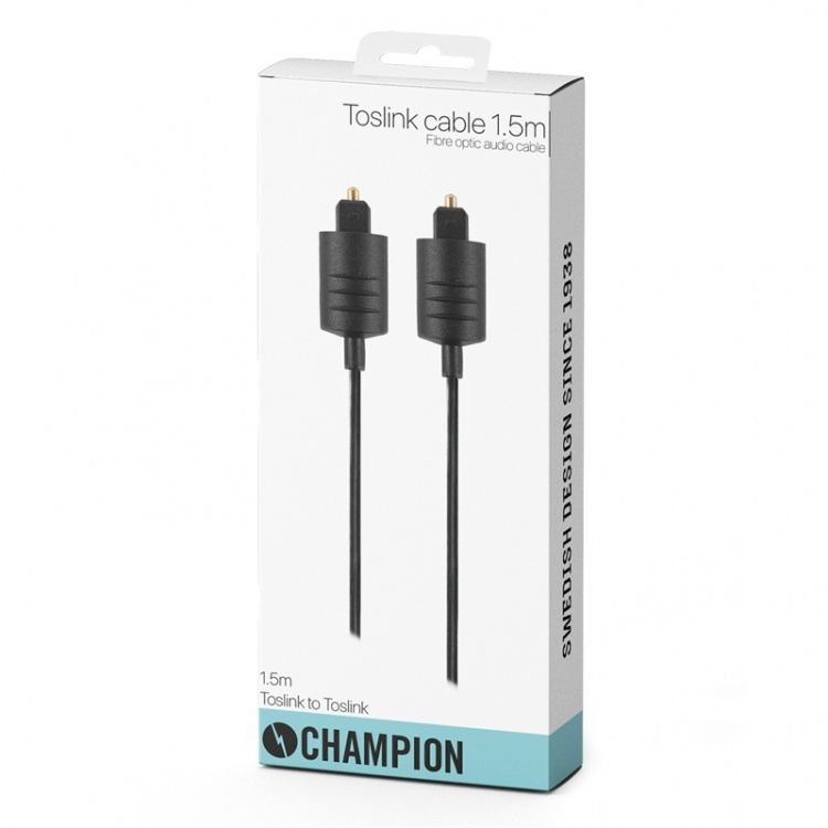 Champion Optisk Toslink-kabel 1.5m Champion Optisk Toslink-kabel 1.5m