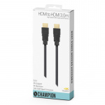 Champion HDMI-kabel Ha-Ha Svart 3.0m Champion HDMI-kabel Ha-Ha Svart 3.0m