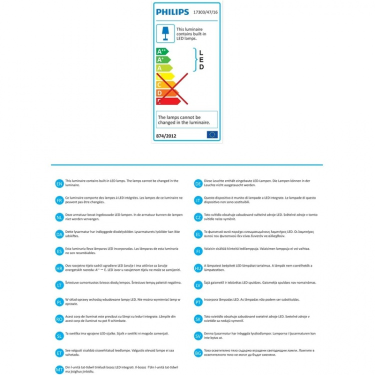 Philips Macaw Vägglampa LED 1x3W Inox Philips Macaw Vägglampa LED 1x3W Inox