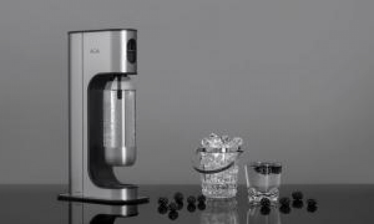 AGA Aqvia Exclusive Steel Black including 4 bottles + kolsyrepatron