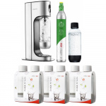 AGA Aqvia Exclusive Steel Black inkl. 2 1L flaskor, 6x0,5L flaskor + kolsyrepatron