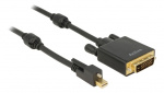 Delock Cable mini Displayport 1.2 male with screw DVI male 4K Active B