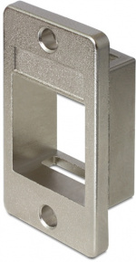 DeLOCK Keystone modulhållare för montering i kabinett, metall, silve DeLOCK Keystone modulhållare för montering i kabinett, metall, silve