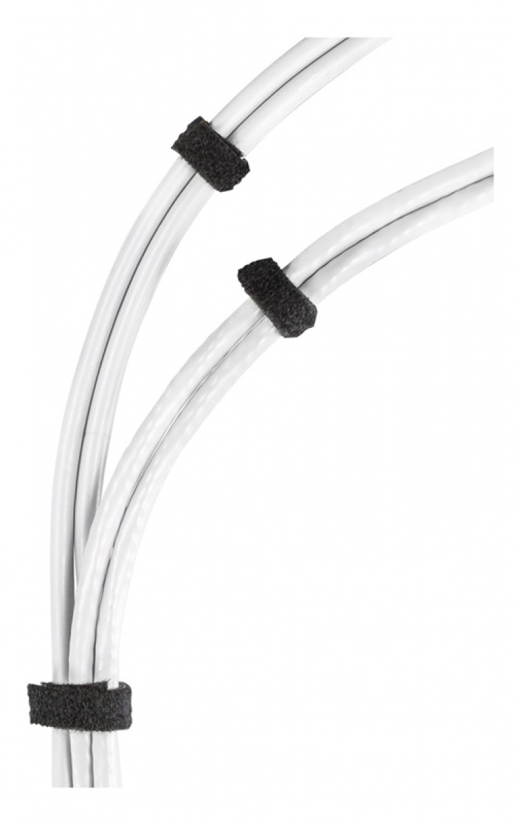 DELTACO Hook and loop fastener cable ties, width 10mm, 15m, black DELTACO Hook and loop fastener cable ties, width 10mm, 15m, black