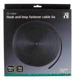 DELTACO Hook and loop fastener cable ties, width 10mm, 15m, black DELTACO Hook and loop fastener cable ties, width 10mm, 15m, black