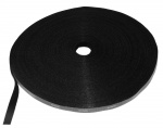 DELTACO Hook and loop fastener cable ties, width 10mm, 25m, black DELTACO Hook and loop fastener cable ties, width 10mm, 25m, black
