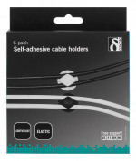 DELTACO self adhesive cable holder in rubber, 6-pack, black/white/gray DELTACO self adhesive cable holder in rubber, 6-pack, black/white/gray