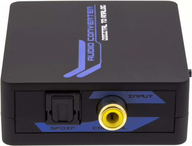 DELTACO audio converter from digital to analog with 3,5mm, black